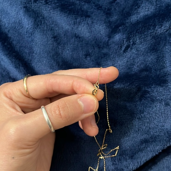 Solid 14K Italy Yellow Gold 18” Staple Chain Necklace 0.7 grams - Picture 5 of 5